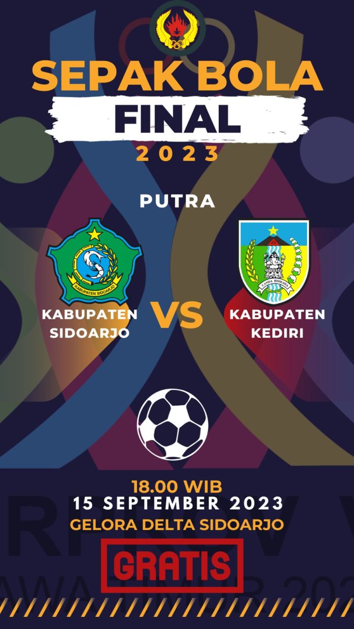 Bupati Gus Muhdlor Optimis Sepak Bola Putra Sidoarjo Menjadi Juara Final lawan Kabupaten Kediri