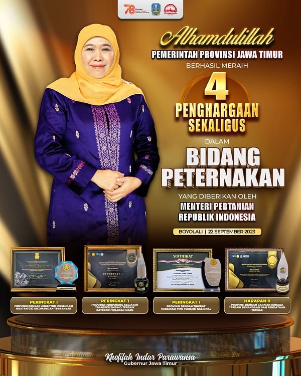 Jatim Borong 4 Penghargaan Dari Kementan RI