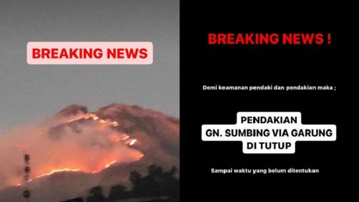 Gunung Sumbing Kebakaran
