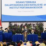 Presiden Jokowi Pidato Dies Natalis Ke-60 IPB, Dorong Inovasi Besar Hadapi Tantangan Krisis Global.