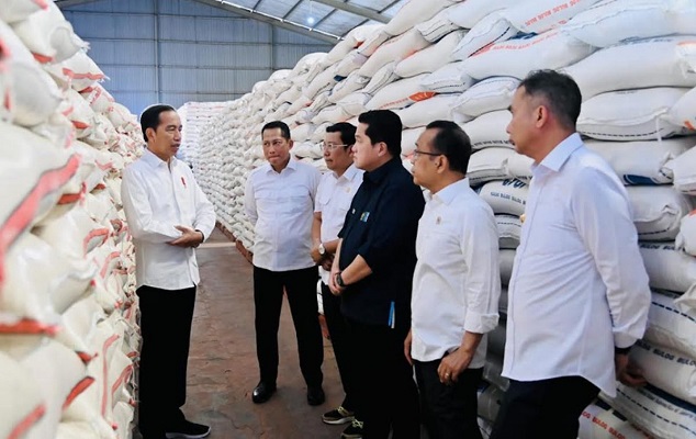 Presiden Jokowi Tinjau Ketersediaan Stok CBP