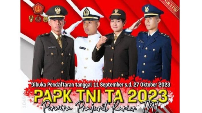 TNI Buka Pendaftaran Perwira Prajurit Karier 2023