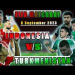 Jadwal Timnas Indonesia vs Turkmenistan di FIFA Matchday, Head to Head Hingga Susunan Pemain.