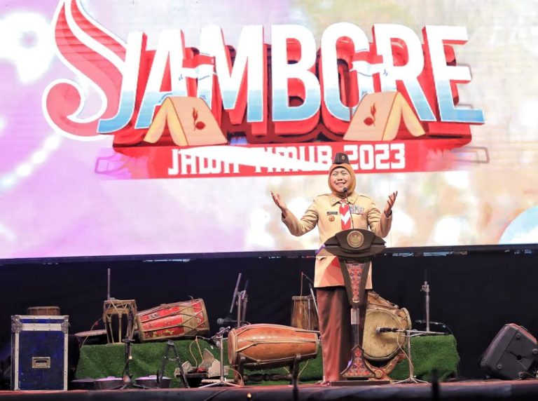 Gubernur Khofifah Buka Jambore Pramuka Jatim 2023