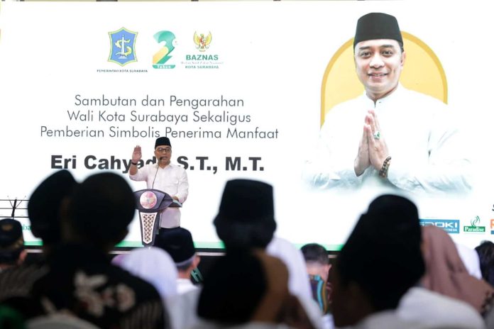 Di HUT ke-2 Tahun, Wali Kota Eri Cahyadi Dukung Baznas Surabaya Bantu Biaya Pendidikan Pondok Pesantren