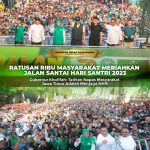 Ratusan Ribu Masyarakat Meriahkan Jalan Santai Hari Santri 2023, Gubernur Khofifah: Tarikan Napas Masyarakat Jawa Timur Adalah Menjaga NKRI.