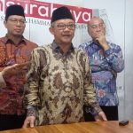 Sekretaris Umum Pimpinan Pusat Muhammadiyah Prof. Abdul Mu’ti (tengah) di Surabaya, Jumat 24/11/2023. Foto : Novia/nawacita