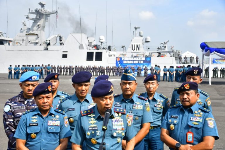 Wadan Puspenerbal Hadiri Upacara Pemberangkatan Satgas MTF TNI Konga XXVIII – 0 Unifil