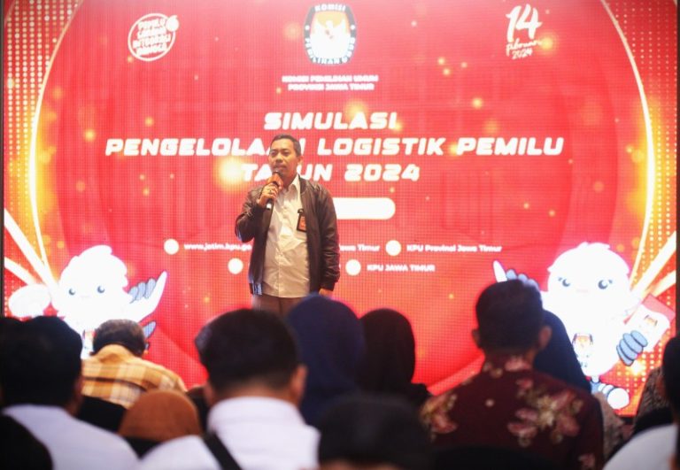 KPU Jatim  Konsolidasi Wilayah Persiapan Pemilu Sekaligus Simulasi Pengelolaan Logistik Bersama 38 Kabupate/Kota