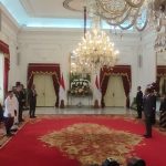 Presiden Jokowi Terima Surat Kepercayaan 10 Dubes Negara Sahabat di Istana Merdeka.