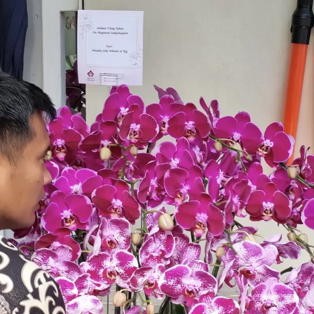 jokowi karangan bunga