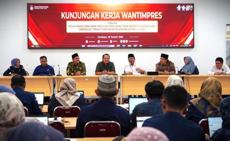 KPU Jatim Terima Kunjungan Anggota Wantimpres, Paparkan Roadmap Persiapan Pemilu 2024 di Jatim