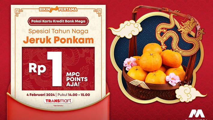 Bayar Rp 1 Bisa Dapat Jeruk Imlek di Transmart
