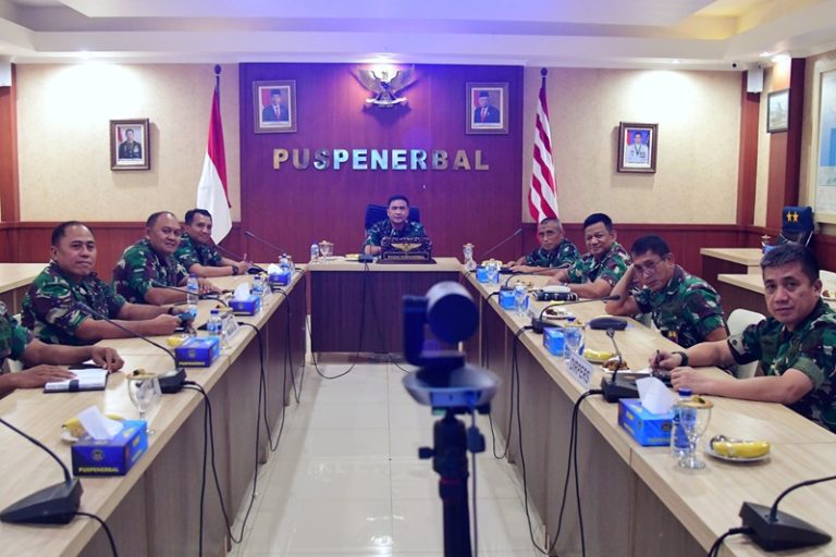 Wadan dan PJU Puspenerbal Ikuti Virtual Taklimat Akhir Reviu LK UO TNl AL Semester ll 2023