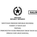 Presiden Jokowi Tetapkan Hari Pemilu 14 Februari 2024 Sebagai Hari Libur Nasional.