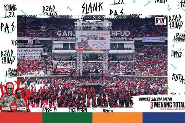 Konser Salam Metal Ganjar-Mahfud di Stadion GBK