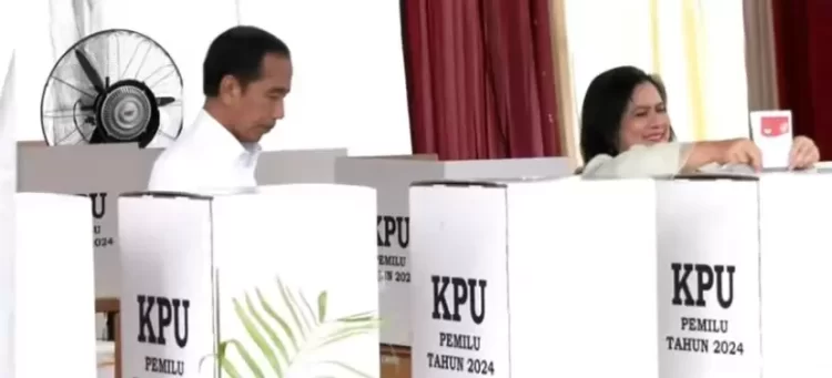 Jokowi Iriana mencoblos
