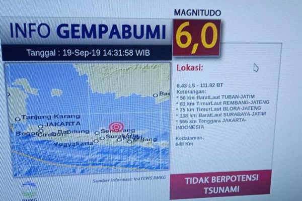 Gempa Guncang Surabaya Hingga Jogja