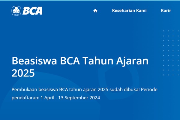 Cara Daftar Beasiswa BCA 2025