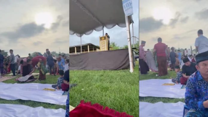 Viral Video Jemaah Salat Id Bubar Saat Khotbah