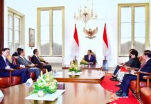 Presiden Jokowi dan Menlu Wang Yi