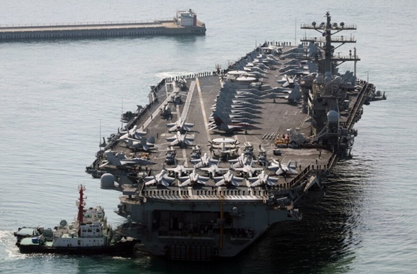 Kapal Induk Nuklir Amerika Tiba di Korsel