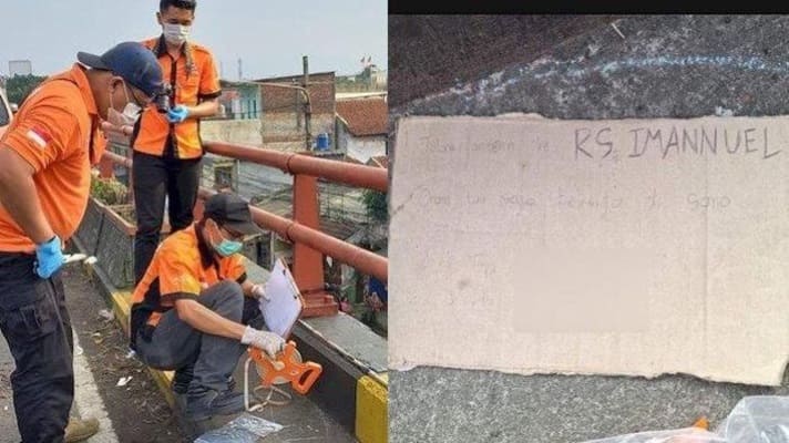 Viral Pria Tergantung Dengan Mata dan Mulut