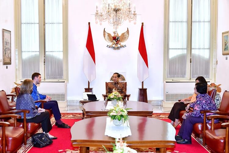 Presiden Jokowi Terima Delegasi Menteri Iklim dan Lingkungan Hidup Norwegia di Istana Merdeka