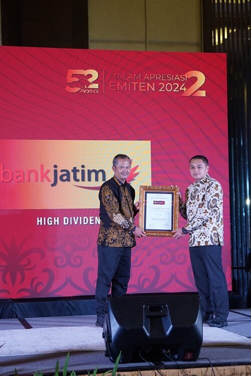 Konsisten Bagikan Dividen, BJTM Sabet Penghargaan High Dividen dari Indeks52