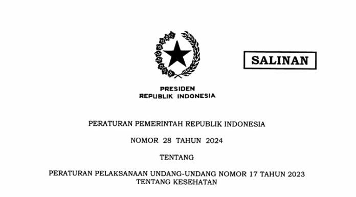 Jokowi PP Kesehatan