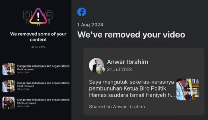 Ucapan Duka Ismail Haniyeh di Hapus