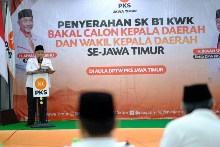 Lengkap 100 Persen, PKS Serahkan SK B KWK dan Ikut Daftar ke KPUD untuk 38 Paslon Kabupaten/Kota se-Jawa Timur