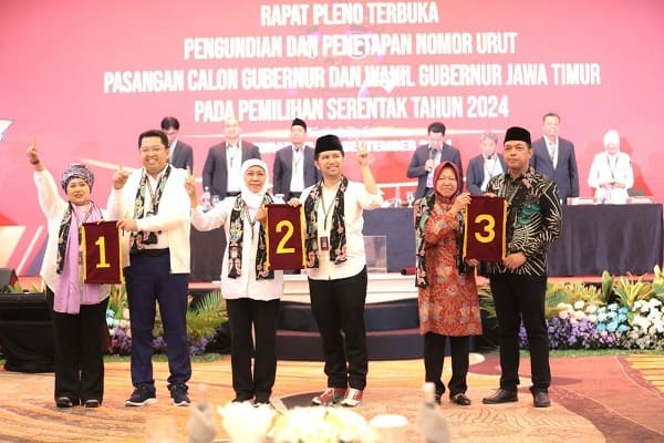 Khofifah-Emil Dapat Nomor Urut 2