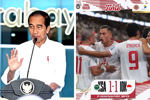 Presiden Jokowi Apresiasi Timnas Sepak Bola