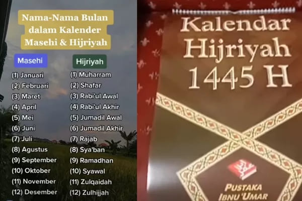 Daftar Nama Bulan Kalender Hijriyah