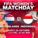 Jadwal Timnas Putri Indonesia vs Belanda di FIFA Womens Matchday 2024.