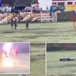 Viral Video Pemain Sepak Bola Tewas Disambar Petir Saat Bertanding di Lapangan