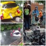 Kecelakaan Beruntun Mobil Mercy di Jalan Kenjeran Surabaya, Begini Kronologinya.
