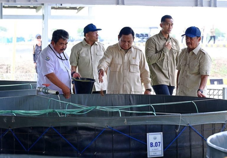 Presiden Prabowo Subianto Tinjau Kawasan BLUPPB Karawang, Dorong Swasembada Pangan dan Ekonomi Biru