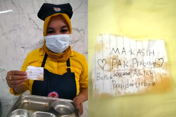 Presiden Prabowo Dapat ‘Surat Cinta’ dari Siswa SD di Makassar Berkat MBG