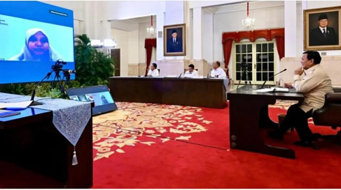 Presiden Prabowo Lakukan Konferensi Video