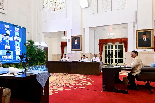 Presiden Prabowo Lakukan Konferensi Video
