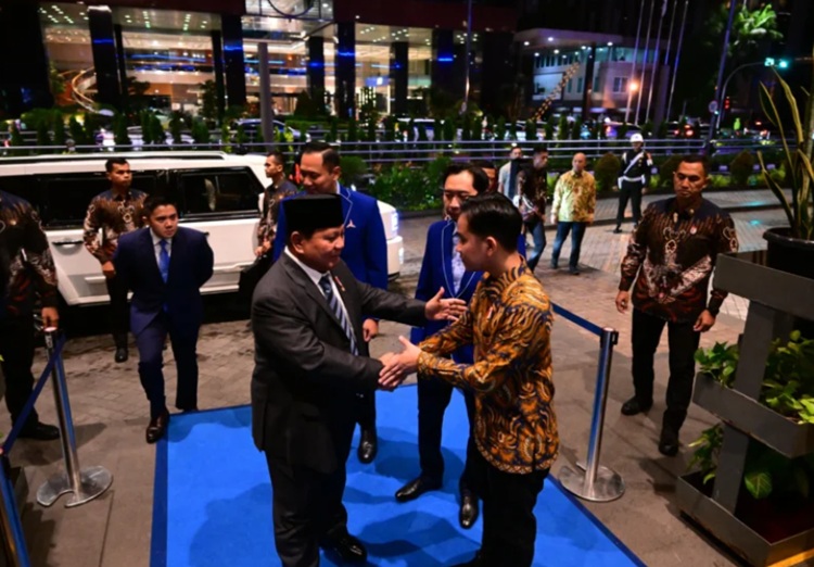 Dampingi Presiden Prabowo, Wapres Hadiri Penutupan Kongres Ke-6 Partai Demokrat