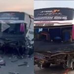 Kronologi Kecelakaan Bus Suporter Bonek Tabrakan dengan Mobil BRV Lawan Arah.