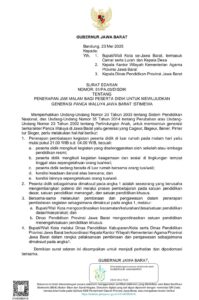 Penerapan jam malam bagi siswa di Jawa Barat 