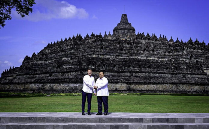 Prabowo Macron Borobudur