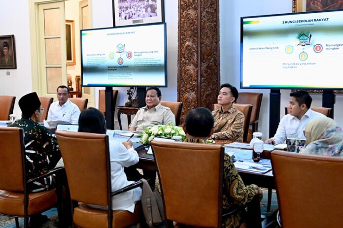 Prabowo Rapat Sekolah Rakyat