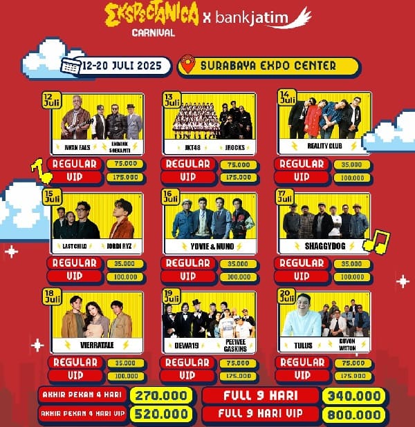 Jadwal Konser Ekspectanica Carnival 2025