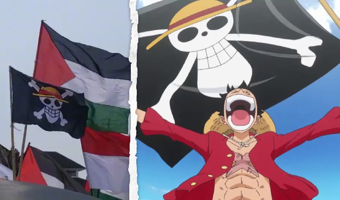 Bendera One Piece Berkibar