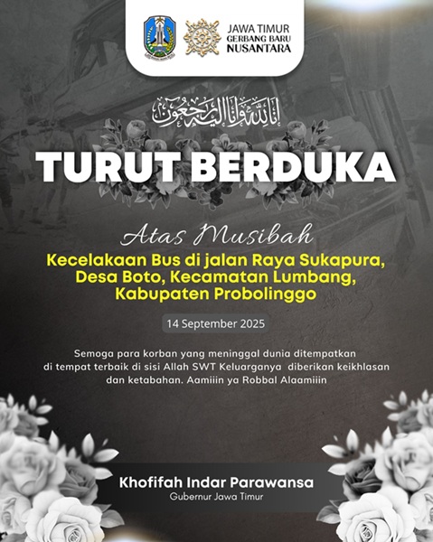 Khofifah Sampaikan Duka Cita